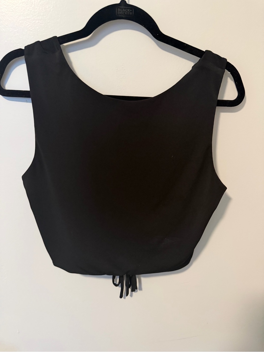 Forever 21 Black Cropped Tank with Back Tie Detail
